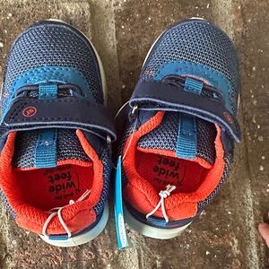 Stride Rite Blue and Orange Kids Sneakers